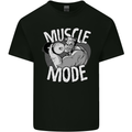 Gym Muscle Mode Bodybuilding Weightlifting Mens Cotton T-Shirt Tee Top Black