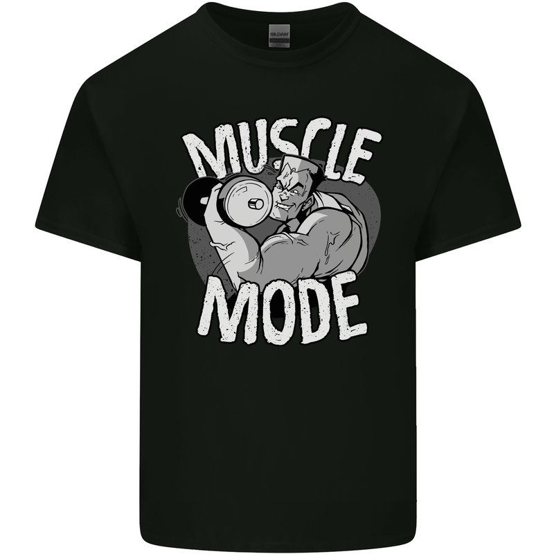 Gym Muscle Mode Bodybuilding Weightlifting Mens Cotton T-Shirt Tee Top Black