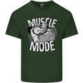 Gym Muscle Mode Bodybuilding Weightlifting Mens Cotton T-Shirt Tee Top Forest Green