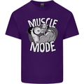 Gym Muscle Mode Bodybuilding Weightlifting Mens Cotton T-Shirt Tee Top Purple