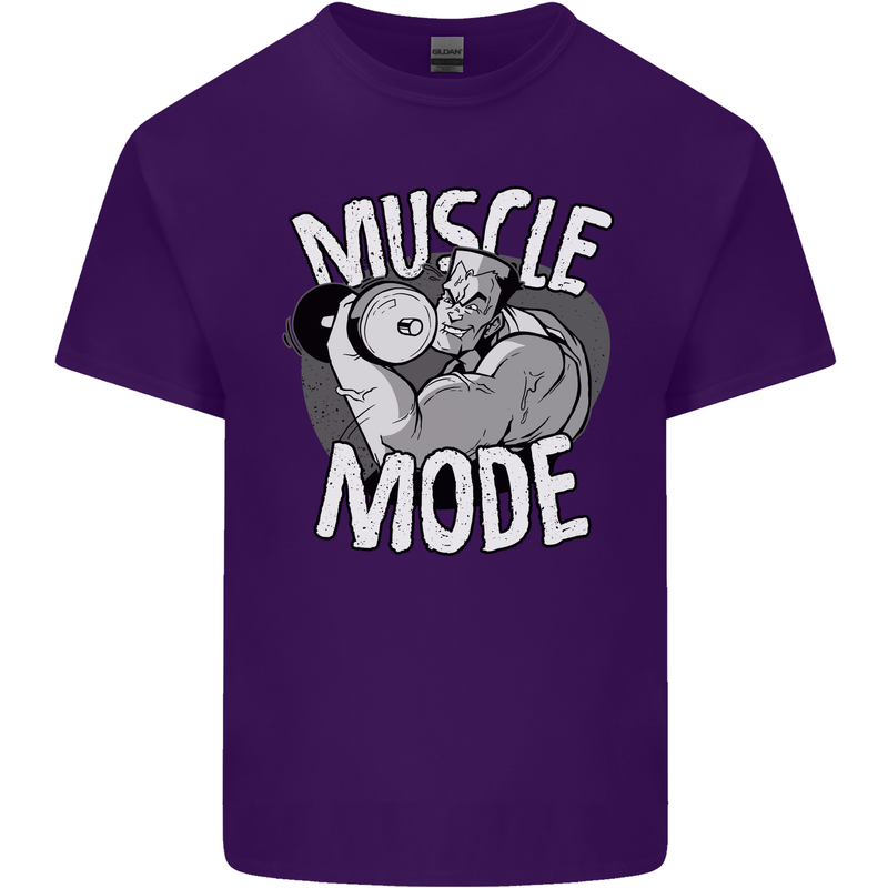 Gym Muscle Mode Bodybuilding Weightlifting Mens Cotton T-Shirt Tee Top Purple