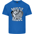 Gym Muscle Mode Bodybuilding Weightlifting Mens Cotton T-Shirt Tee Top Royal Blue