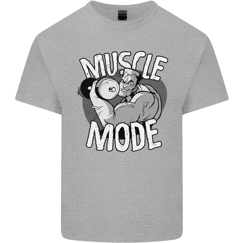 Gym Muscle Mode Bodybuilding Weightlifting Mens Cotton T-Shirt Tee Top Sports Grey