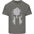 Gym Spartan Helmet Bodybuilding Fitness Mens Cotton T-Shirt Tee Top Charcoal