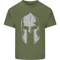 Gym Spartan Helmet Bodybuilding Fitness Mens Cotton T-Shirt Tee Top Military Green