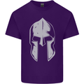 Gym Spartan Helmet Bodybuilding Fitness Mens Cotton T-Shirt Tee Top Purple