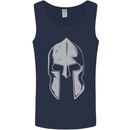 Gym Spartan Helmet Bodybuilding Fitness Mens Vest Tank Top Navy Blue