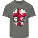 Gym St. George's Cross English Flag Muscles Mens Cotton T-Shirt Tee Top Charcoal