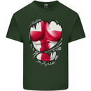 Gym St. George's Cross English Flag Muscles Mens Cotton T-Shirt Tee Top Forest Green