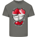 Gym The Austrian Flag Ripped Muscles Austia Mens Cotton T-Shirt Tee Top Charcoal