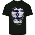 Gym The Israeli Flag Ripped Muscles Israel Mens Cotton T-Shirt Tee Top Black