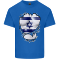 Gym The Israeli Flag Ripped Muscles Israel Mens Cotton T-Shirt Tee Top Royal Blue