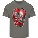 Gym The Polish Flag Ripped Muscles Poland Mens Cotton T-Shirt Tee Top Charcoal