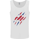 Gym The Union Jack Flag Claw Effect UK Mens Vest Tank Top White