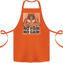 Gym Tiger No Pain No Gain Training Top Cotton Apron 100% Organic Orange