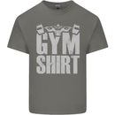 Gym Training Top Bodybuilding Weightlifting Mens Cotton T-Shirt Tee Top Charcoal