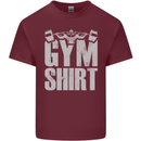 Gym Training Top Bodybuilding Weightlifting Mens Cotton T-Shirt Tee Top Maroon