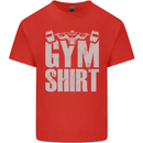 Gym Training Top Bodybuilding Weightlifting Mens Cotton T-Shirt Tee Top Red