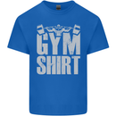 Gym Training Top Bodybuilding Weightlifting Mens Cotton T-Shirt Tee Top Royal Blue