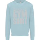 Gym Training Top Bodybuilding Weightlifting Mens Sweatshirt Jumper Light Blue