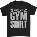 Gym Training Top Bodybuilding Weightlifting Mens T-Shirt Cotton Gildan Black