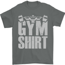 Gym Training Top Bodybuilding Weightlifting Mens T-Shirt Cotton Gildan Charcoal