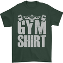 Gym Training Top Bodybuilding Weightlifting Mens T-Shirt Cotton Gildan Forest Green
