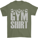 Gym Training Top Bodybuilding Weightlifting Mens T-Shirt Cotton Gildan Military Green