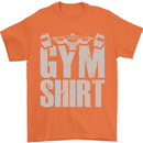 Gym Training Top Bodybuilding Weightlifting Mens T-Shirt Cotton Gildan Orange