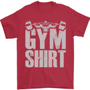 Gym Training Top Bodybuilding Weightlifting Mens T-Shirt Cotton Gildan Red