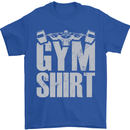 Gym Training Top Bodybuilding Weightlifting Mens T-Shirt Cotton Gildan Royal Blue