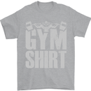 Gym Training Top Bodybuilding Weightlifting Mens T-Shirt Cotton Gildan Sports Grey