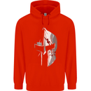 Gym Training Top Spartan Helmet MMA Mens 80% Cotton Hoodie Bright Red