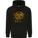 Gym Training Top Weightlifting SPQR Roman Mens 80% Cotton Hoodie Black