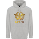 Gym Training Top Weightlifting SPQR Roman Mens 80% Cotton Hoodie Sports Grey