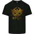 Gym Training Top Weightlifting SPQR Roman Mens Cotton T-Shirt Tee Top Black
