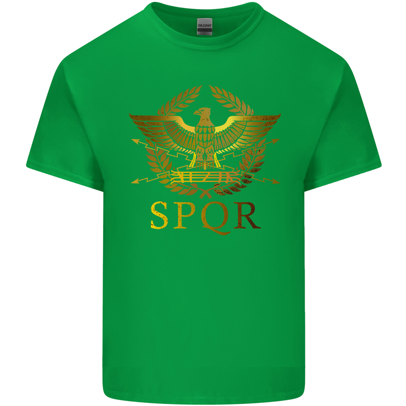 Gym Training Top Weightlifting SPQR Roman Mens Cotton T-Shirt Tee Top Irish Green