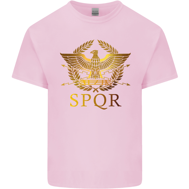 Gym Training Top Weightlifting SPQR Roman Mens Cotton T-Shirt Tee Top Light Pink