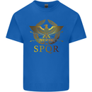 Gym Training Top Weightlifting SPQR Roman Mens Cotton T-Shirt Tee Top Royal Blue
