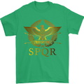 Gym Training Top Weightlifting SPQR Roman Mens T-Shirt Cotton Gildan Irish Green