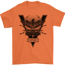 Gym Training Top Weightlifting SPQR Roman Mens T-Shirt Cotton Gildan Orange