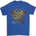 Gym Training Top Weightlifting SPQR Roman Mens T-Shirt Cotton Gildan Royal Blue
