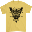 Gym Training Top Weightlifting SPQR Roman Mens T-Shirt Cotton Gildan Yellow