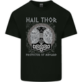 Hail Thor Protector of Midgard Viking Odin Mens Cotton T-Shirt Tee Top Black
