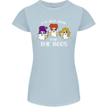 Halloween I'm Just Here For the Boos Womens Petite Cut T-Shirt Light Blue