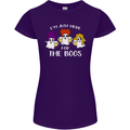Halloween I'm Just Here For the Boos Womens Petite Cut T-Shirt Purple