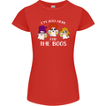 Halloween I'm Just Here For the Boos Womens Petite Cut T-Shirt Red