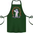 Happy Single Awareness Day Cotton Apron 100% Organic Forest Green