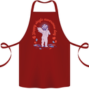 Happy Single Awareness Day Cotton Apron 100% Organic Maroon