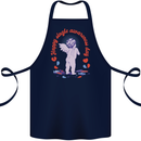 Happy Single Awareness Day Cotton Apron 100% Organic Navy Blue